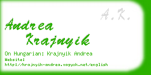 andrea krajnyik business card